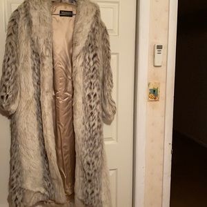 Made in USA faux fur maxi coat